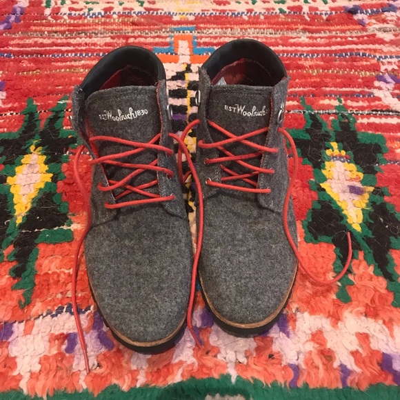 Woolrich Shoes - Woolrich grey wool hiking boots 9